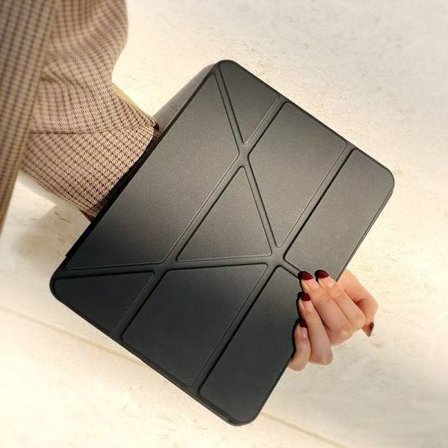 Stilrent fodral för iPad 10 10.9 Y fold klassiskt tunt och lätt djupsvart