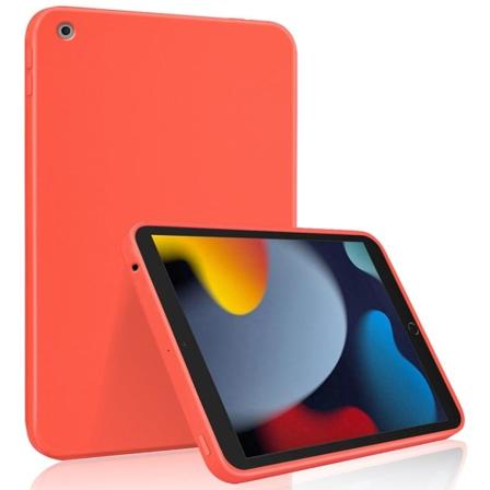 iPad 10.2 (2021)/(2020)/(2019) Soft Liquid Silicone Bumper Slim Fit stødsikkert Protective Phone Case - Rød Red