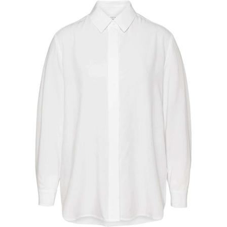 Yaya, Button up blouse pure white Wit, Dames, Maat:XS,Viscose