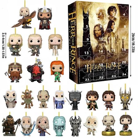 Sagan om ringen Adventskalender med akryltrærpynt [JSR] The Lord of the Rings Blind Box 2 26*18*3cm,D