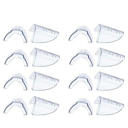 8 par side sikkerhetsbriller, slip på klare sikkerhetsbriller sidebeskyttelse - passer de fleste - små 4 hull