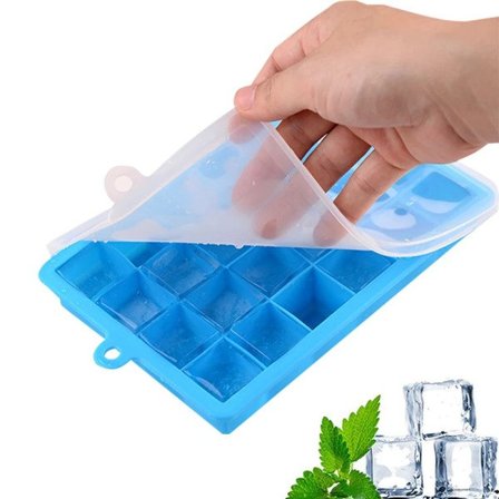 Med lock 24-håls silikon is bricka fyrkantig box extra mat puré ost gelé mögel bar kök verktyg