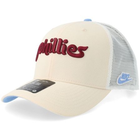 Nike MLB - MLB Beige trucker Keps - Philadelphia Phillies Dri-fit Rise Natural/Blue/White Trucker @ Hatstore