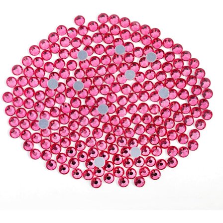 1600 stk. Rose Hotfix Rhinestones til DIY-håndværk, SS20, 4,6-4,8 mm Rose