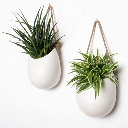 Veggvaser, Hengekeramiske blomsterpotter, Veggdekor, Rom, Balkong, Hage