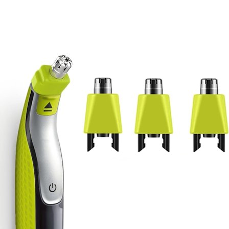 3-pakning nese-, øre- og øyenbrynshårtrimmere erstatningshoder kompatibel med QP2520 QP2630 QP2724 QP2834 barbermaskiner