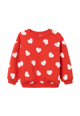 RIKIKI Mönstrad collegetröja FAITH Hoodies & sweatshirts Röd 98/104