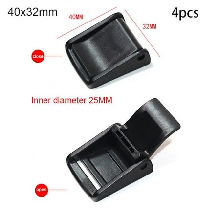 4stk Indbindingsrem Spænde Plast Pressespænde 40X32MM