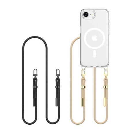 Tech-Protect FlexAir Chain MagSafe iPhone 16e-etui - svart/beige