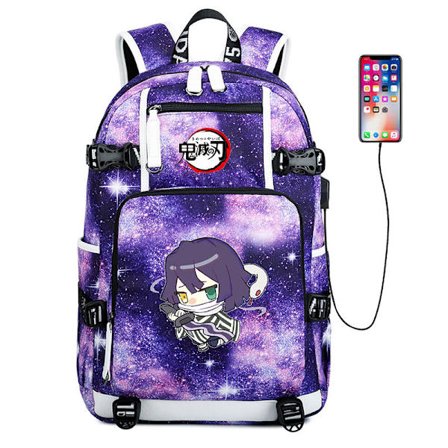 Ghost Slayer Ryggsäck Anime Student Skolväska Ryggsäck Usb