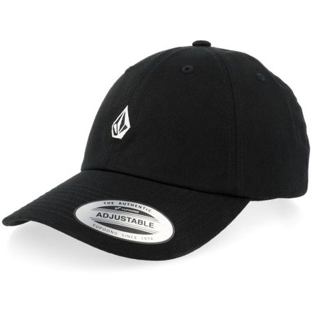 Volcom - Svart unconstructed Keps - Full Stone Hat Black Dad Cap @ Hatstore