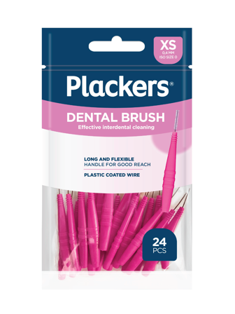 Plackers Dental Brush Mellomromsbørste XS, 0,4 mm, 24 stk.