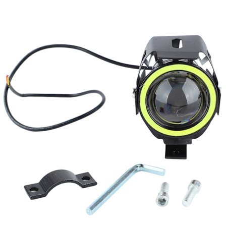 Moottoripyörän ajovalo 4 valotilaa Ainutlaatuinen vilkku 12V - 60V iskunkestävä LED-ajovalo eteen moottoripyörälle valkoinen