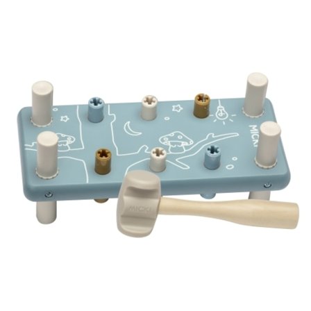 Bultbräda i Trä, Blå - Micki