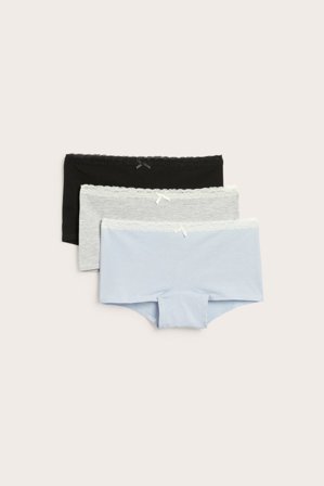 Kappahl | Pitsibokserit, 3 kpl:n pakkaus Sininen 170 | Sininen