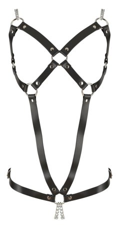 Läder Harness med Kedjor S-L