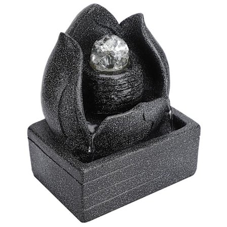 Bordfontene Liten Avslapning Klippehage Vannfontene Kompatibel med Innendørs Hjemmekontor Skrivebordsdekor EU AC 220‐240V