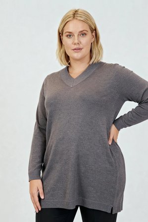 CISO - Strik Kjole - Grå