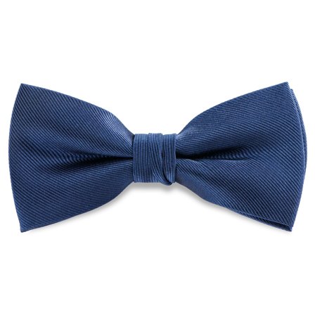 Navy Blue Pre-Tied Silk-Twill Bow Tie for Men - Pre-tied bow ties