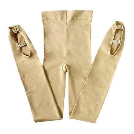 Kunstskøjteløb Tights Skøjte Strømper Bukser med Dobbelte Spænder Strømpebukser Leggings