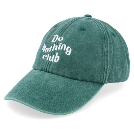 Iconic - Grön unconstructed Keps - Do Nothing Club Washed Green Dad Cap @ Hatstore