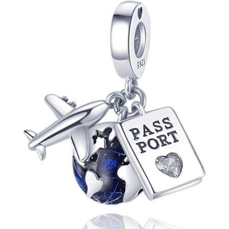 Berlocker Hängen Pärlor 925 Sterling Silver med 5A Cubic Zirconia Kompatibel Europeiskt Armband, Julberlocker för Kvinnor Flickor