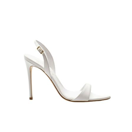 Aldo Castagna, Leather diamond sandals Biały, Kobieta, Rozmiar: 36 EU
