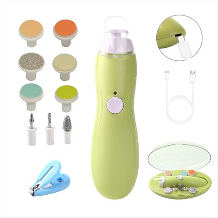 Baby Negleklipper med USB-oplader, Elektrisk Negleklipper Manicure Sæt til Nyfødte