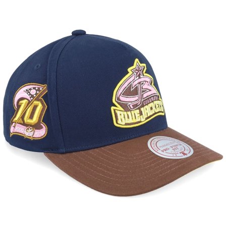 Mitchell & Ness - Azul adjustable Gorra - Hatstore Exclusive x Columbus Blue Jackets Pro Crown Navy/Brown A-frame Adjustable @ Hatstore