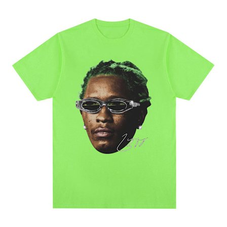 Rapper Young Thug Grafisk T-shirt Herr Dam Mode Hip Hop Vintage T-shirt