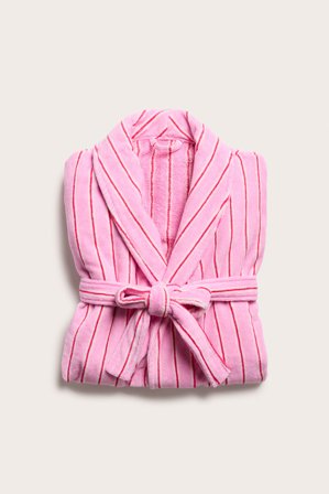Kappahl | Stripete morgenkåpe i frotté | Rosa