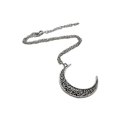 Halvmåne Filigran Vedhæng med 1 mm 45 cm Veneziansk Kæde Halskæde