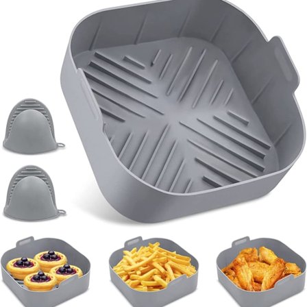 21x7cm, Silikonformar för Airfryer, Tillbehör för Fritösar - Silikonkorg för Airfryer