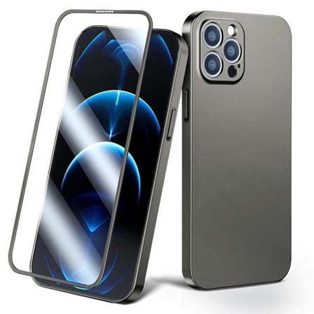 Joyroom 360 Skal Plus Härdat Glas Iphone 13 Pro Max - Grå Grå