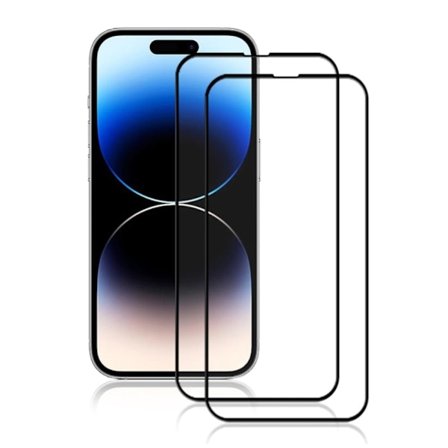 2 pcs AMORUS extra strong glass screen protector for iPhone 15 Pro Max