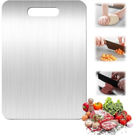Skærebræt, Titanium skærebræt, Rustfrit stål, Titanium skærebræt, Titanium skærebrætter til køkken, Let at rengøre