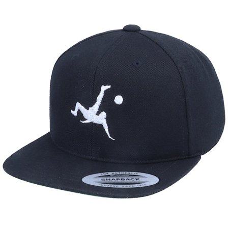 Forza - Sort snapback Kasket - Kids Football Bicycle Kick Black Snapback @ Hatstore