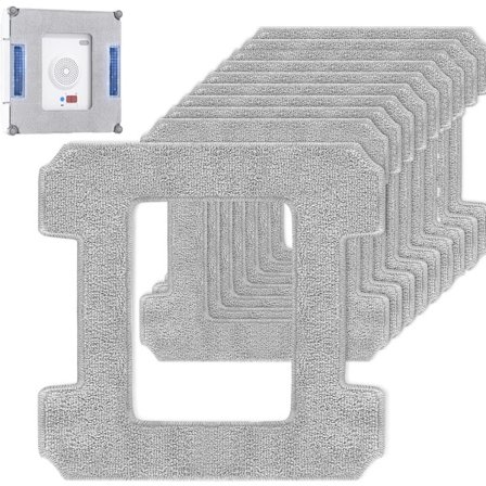 10 stk. mikrofiberkluter, rengjøringskluter, robotrengjøringstilbehør, vaskbare kluter, rengjøringsputer for vindusvaskeroboter for W2 W2 W2 W2 W1 W1