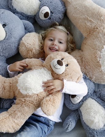 Teddykompaniet Viggo, Beige, Stor - Beige - H100CM