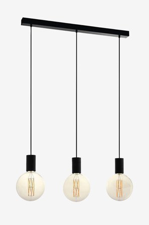 EGLO - Kattojousi Pozueta With 3 Lamps - Musta - Riippuvalaisimet - - Homeroom
