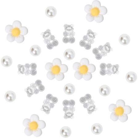 27 stk. Blomster Sko Charms til Træsko Sandaler, Bjørne Charms Tilbehør til Piger, DIY Sko Dekoration Charms til Kvinder, Festgave