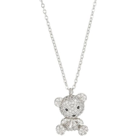 Damehalskjede, bjørnehalskjede, diamant teddybjørn anheng halskjede