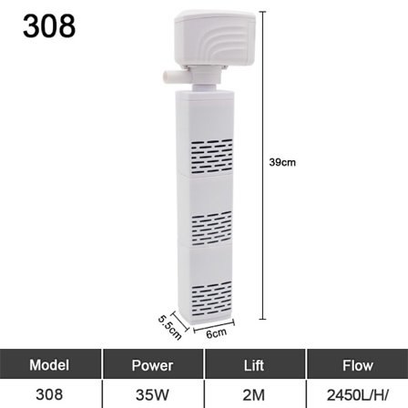 Aquarium Filter Pump Fish Tank Dränkbar Tyst