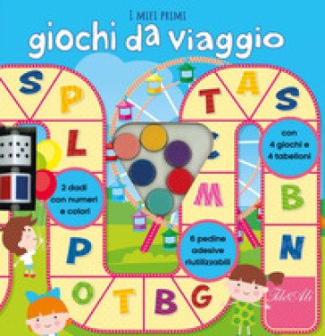 I miei primi giochi da viaggio. Con 2 dadi. Con 4 giochi. Con 6 pedine adesive. Con 4 tabelloni