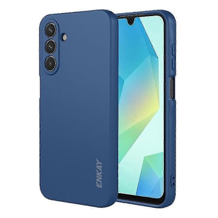 Til Samsung Galaxy A17 Silikone Cover ENKAY HAT PRINCE Lige Kant Bagside Fleksibelt Beskyttende Telefon Cover Mørkeblå Mørkeblå