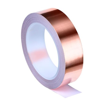 Kobbertape 4 cm x 25 m Kobberfolietapen med ledende lim for gitar og håndverk, lodding