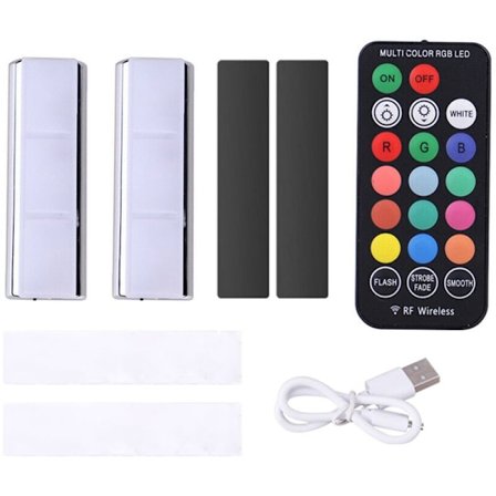 Bil LED Inredning Ambient Lights USB Strip Fjärrkontroll RGB Fotljus Atmosfär Lampa Tillbehör