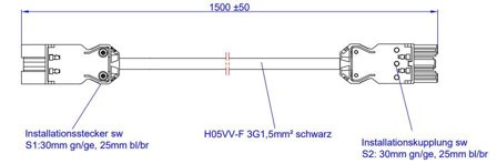 BACHMANN Gst18 Power Extension 1.5 M 1