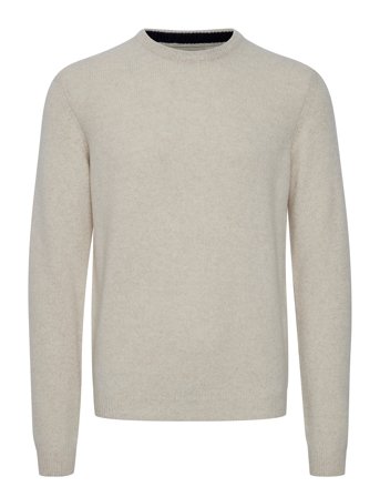 Casual Friday Cfkarl Lambswool Crew Neck Kni - Cream - L