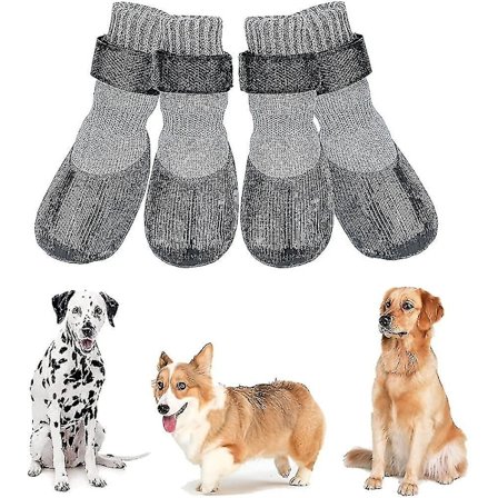 Sokker for hund og katt, sklisikre potebeskyttere 2 par - Tract